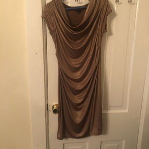 Gold Cowl/Drape dress